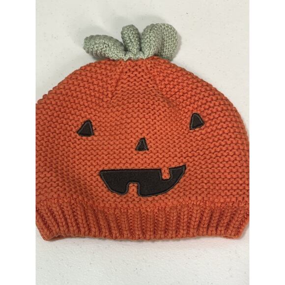 Carter’s Pumpkin Beanie Hat • Unisex Baby 3–9 Months • Orange Fall Halloween - Picture 1 of 3